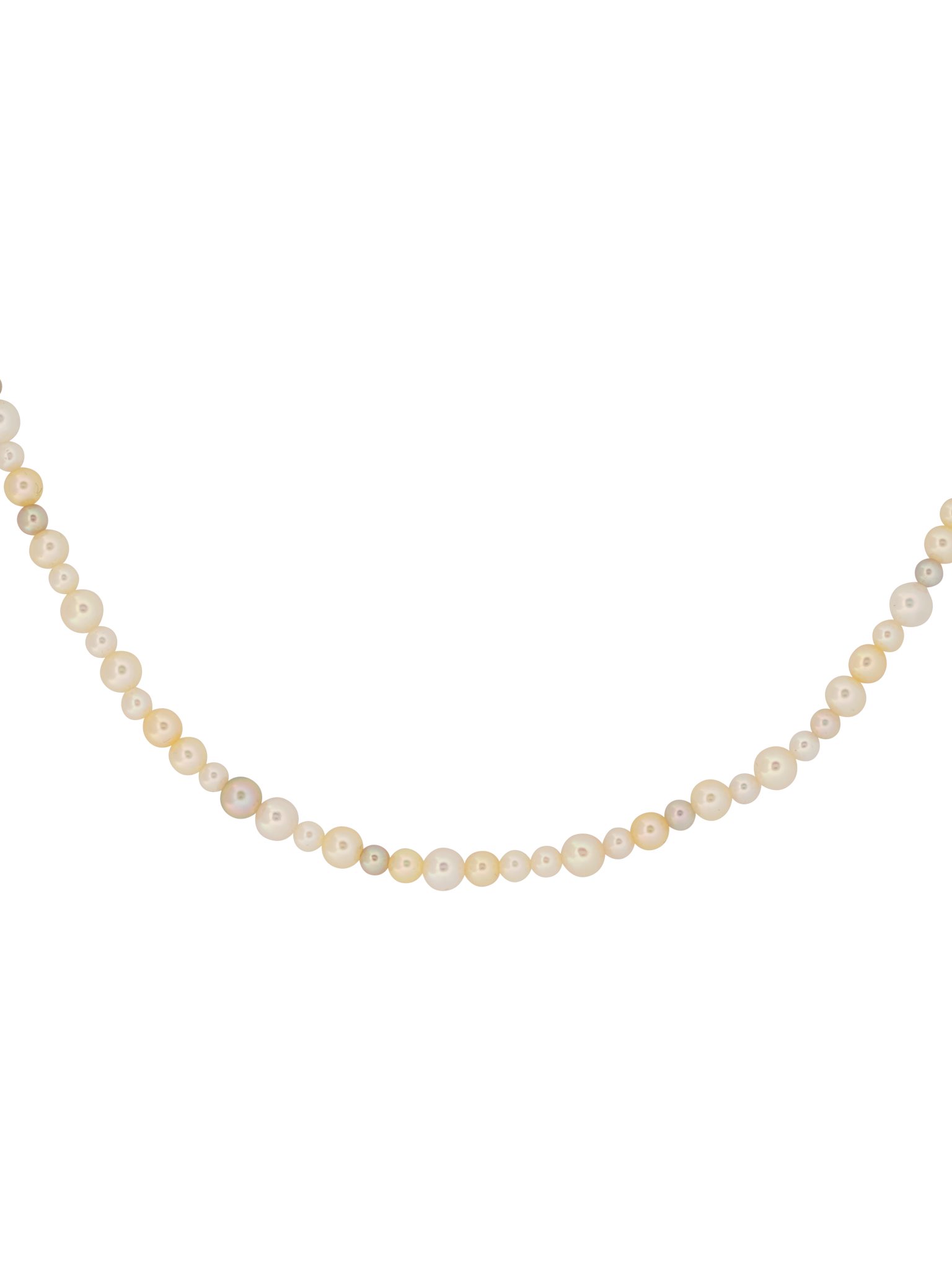 Akoya pearl necklace with diamond clasp photo 3