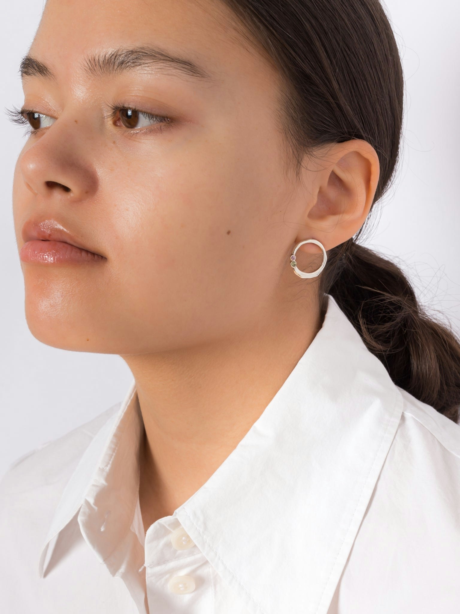 Curves natural sapphires earrings photo 2