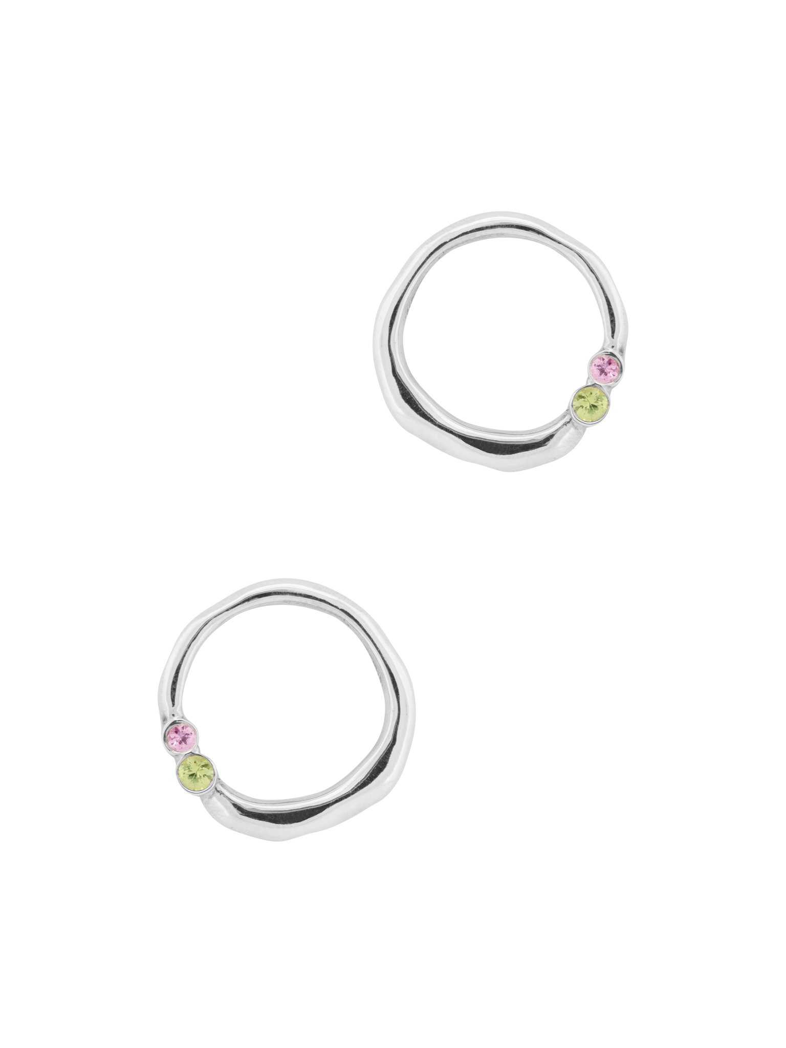 Curves natural sapphires earrings photo 1