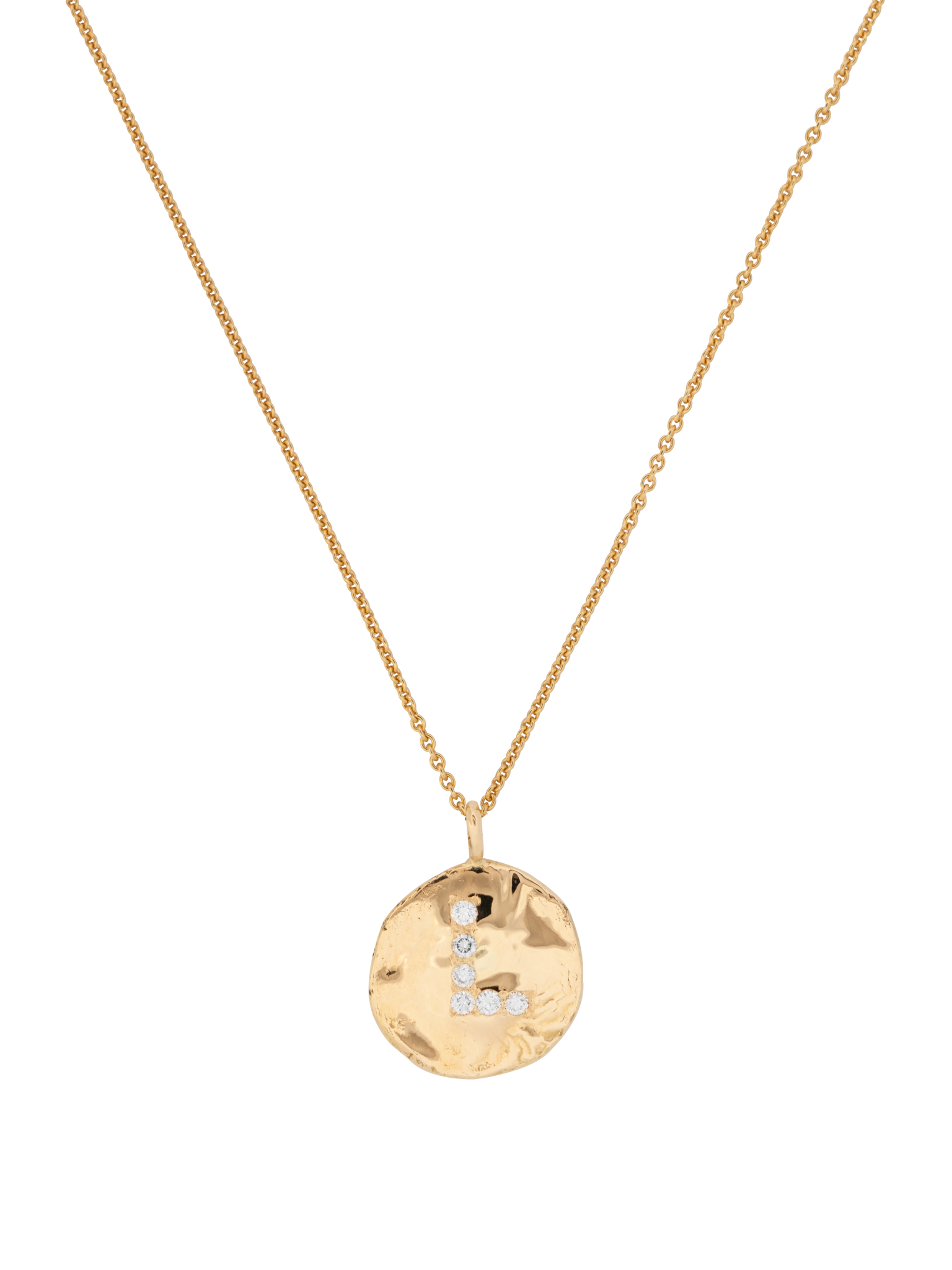 Diamond pavé letter tag necklace photo 3
