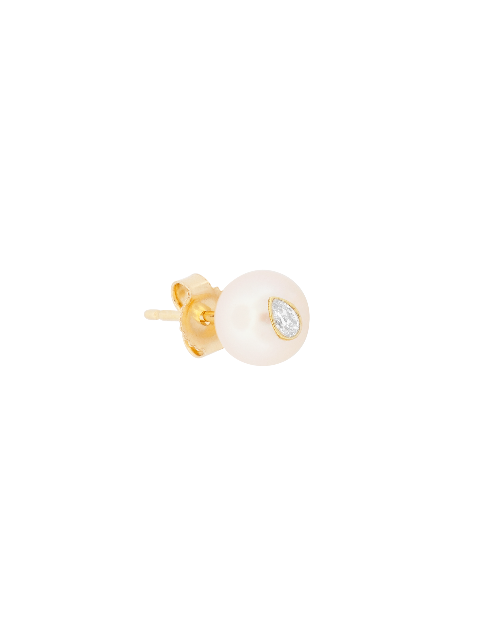 Oasis diamond pearl earring photo 3