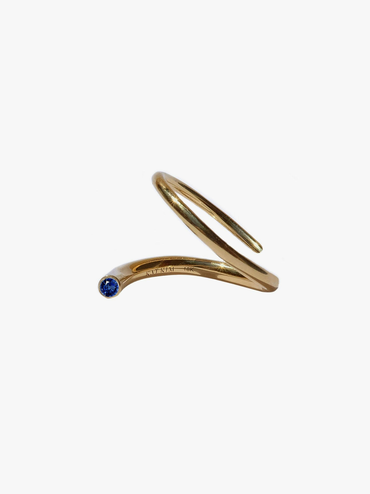 Sapphire crescendo pin ring photo 1