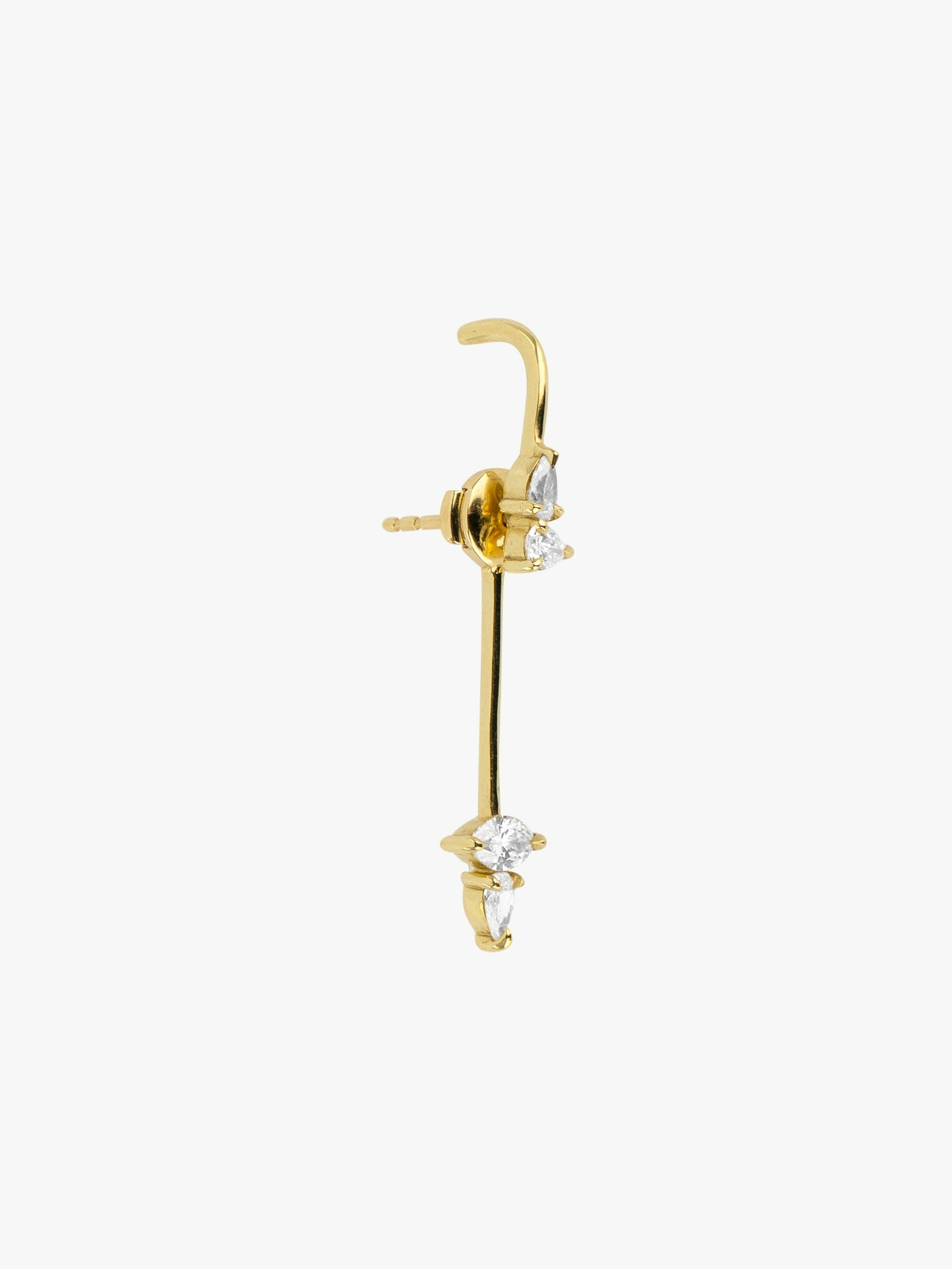 Allora petite diamond ear pin photo 3