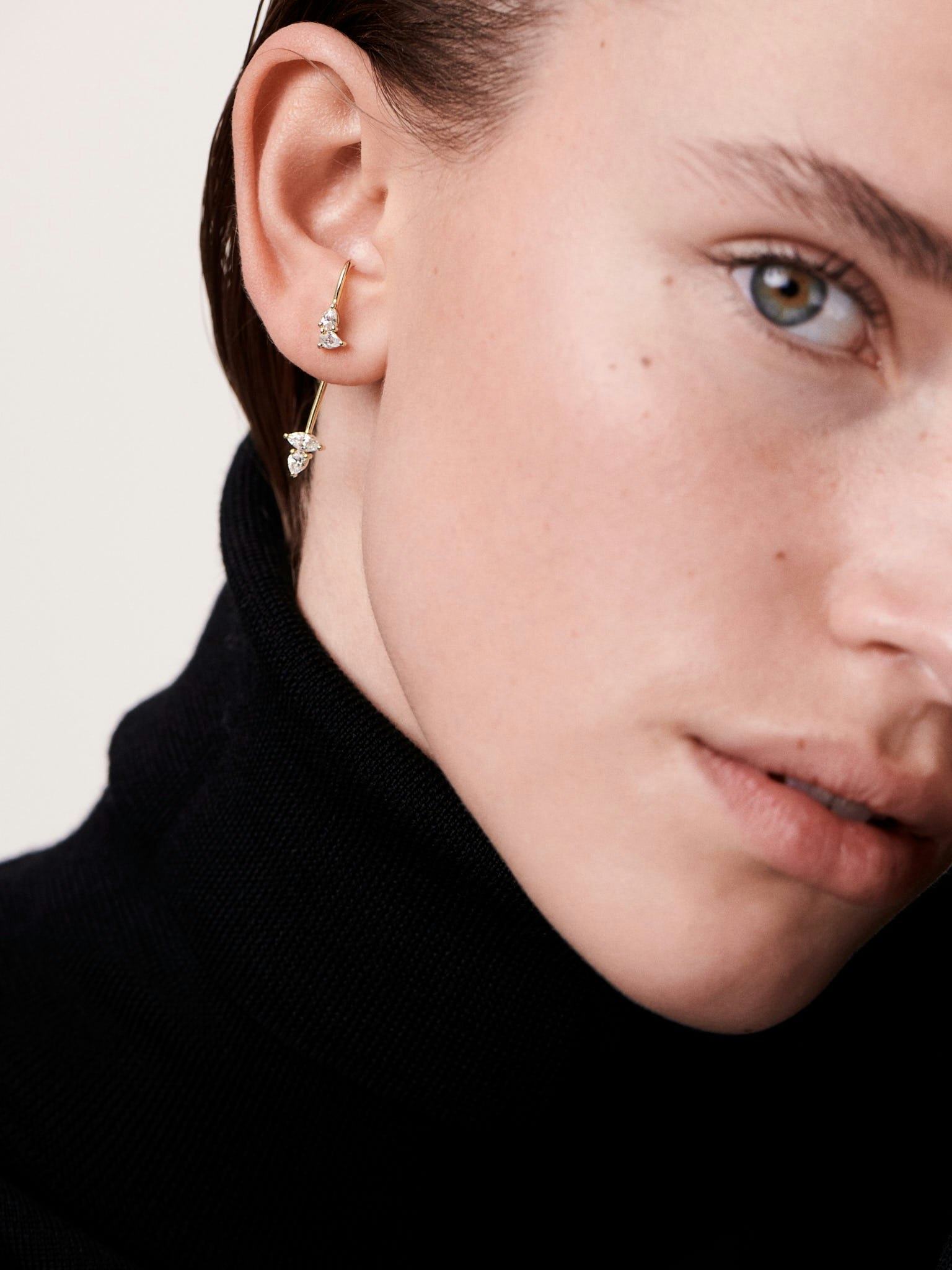 Allora petite diamond ear pin photo 2