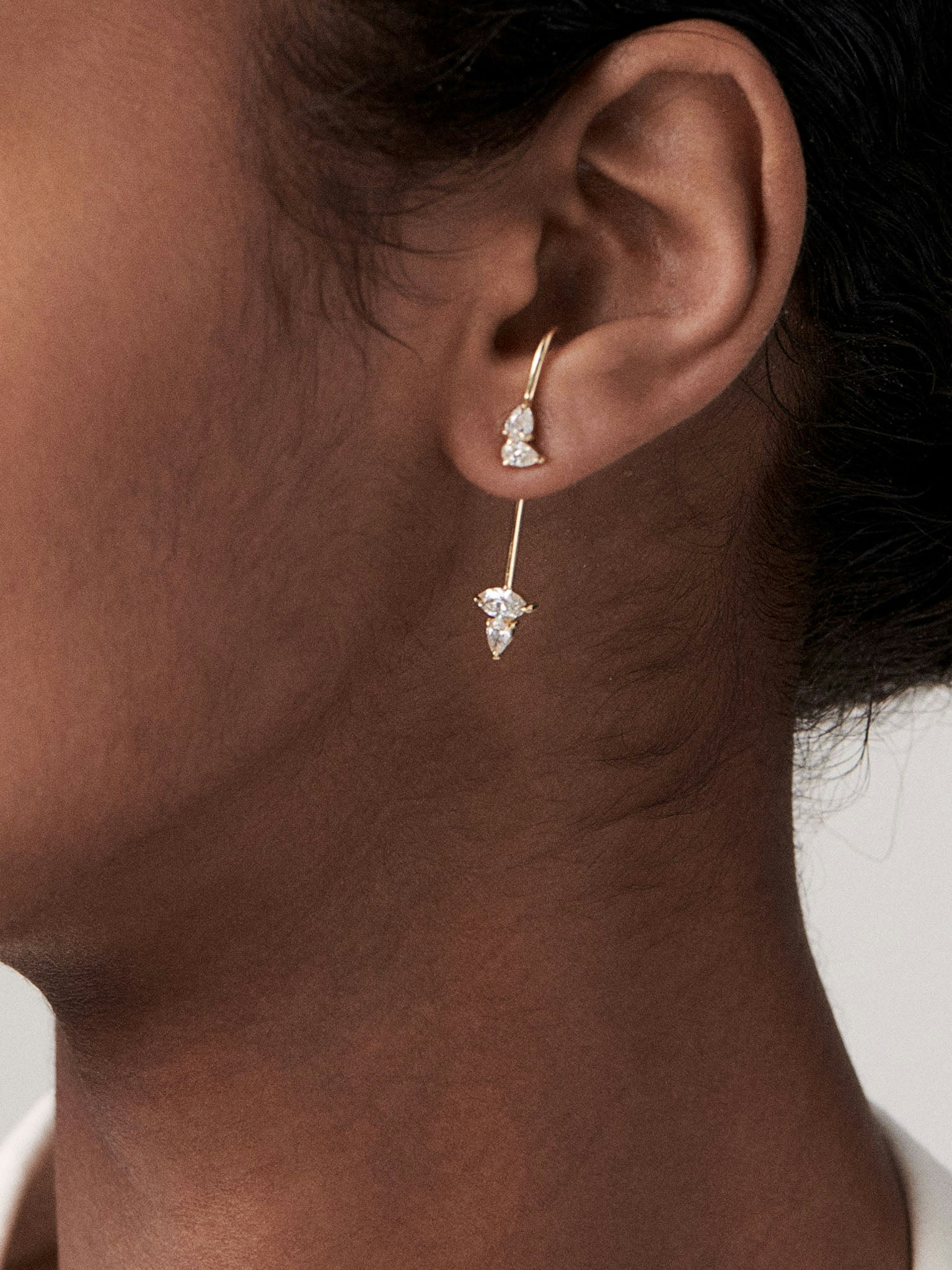 Allora petite diamond ear pin photo 5