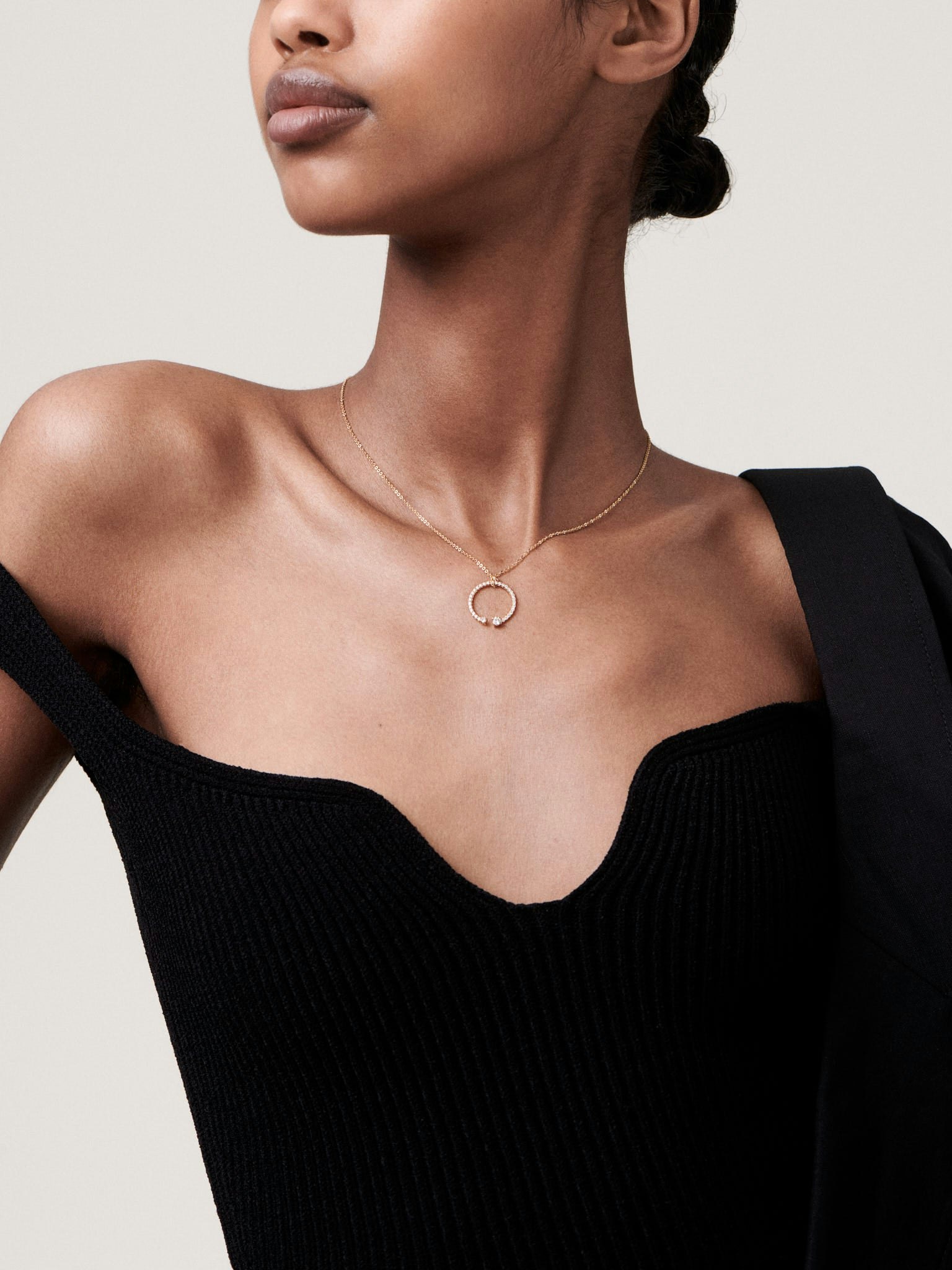 Lorraine pavé pendant necklace photo 2