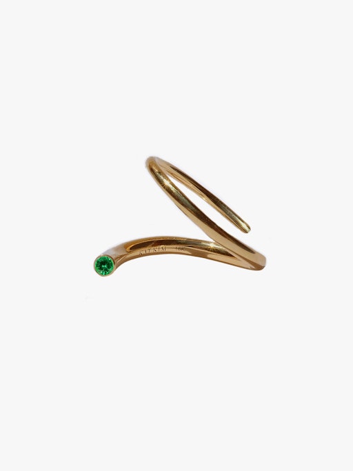 Emerald crescendo pin ring photo