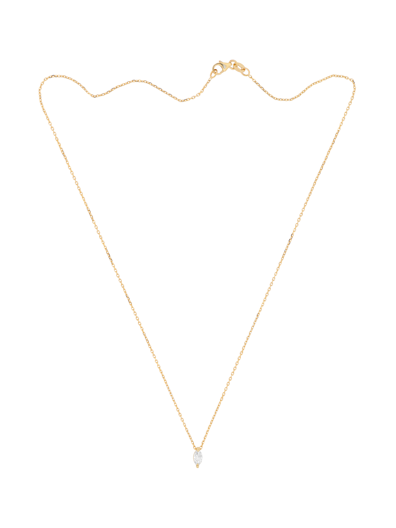 Mini marquise diamond necklace photo 3