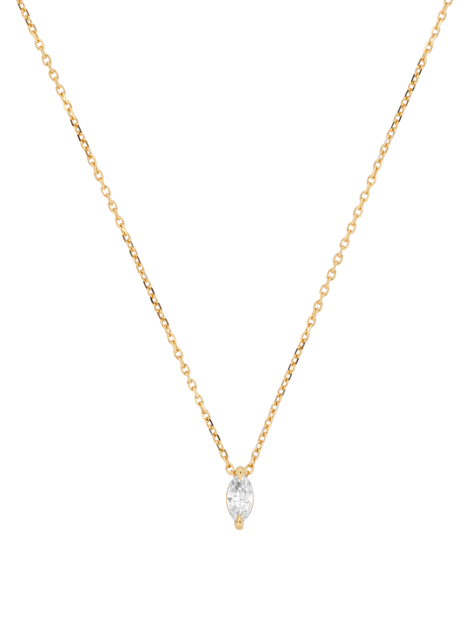 Mini marquise diamond necklace photo 1