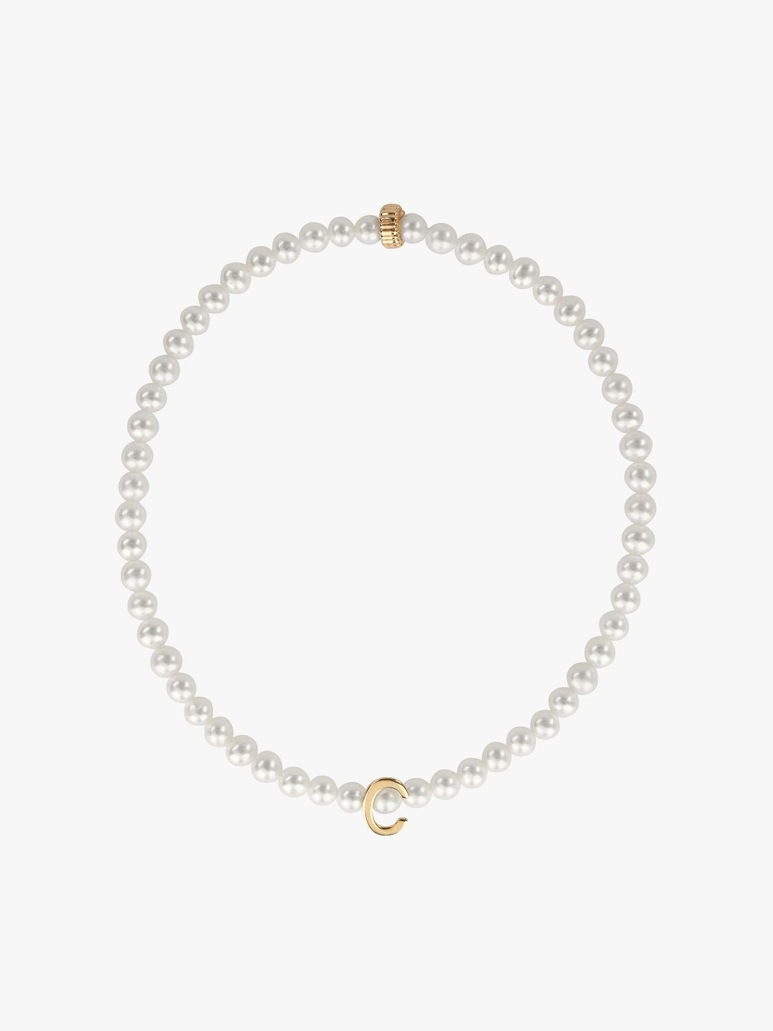 Mini pearl and letter bracelet photo 1
