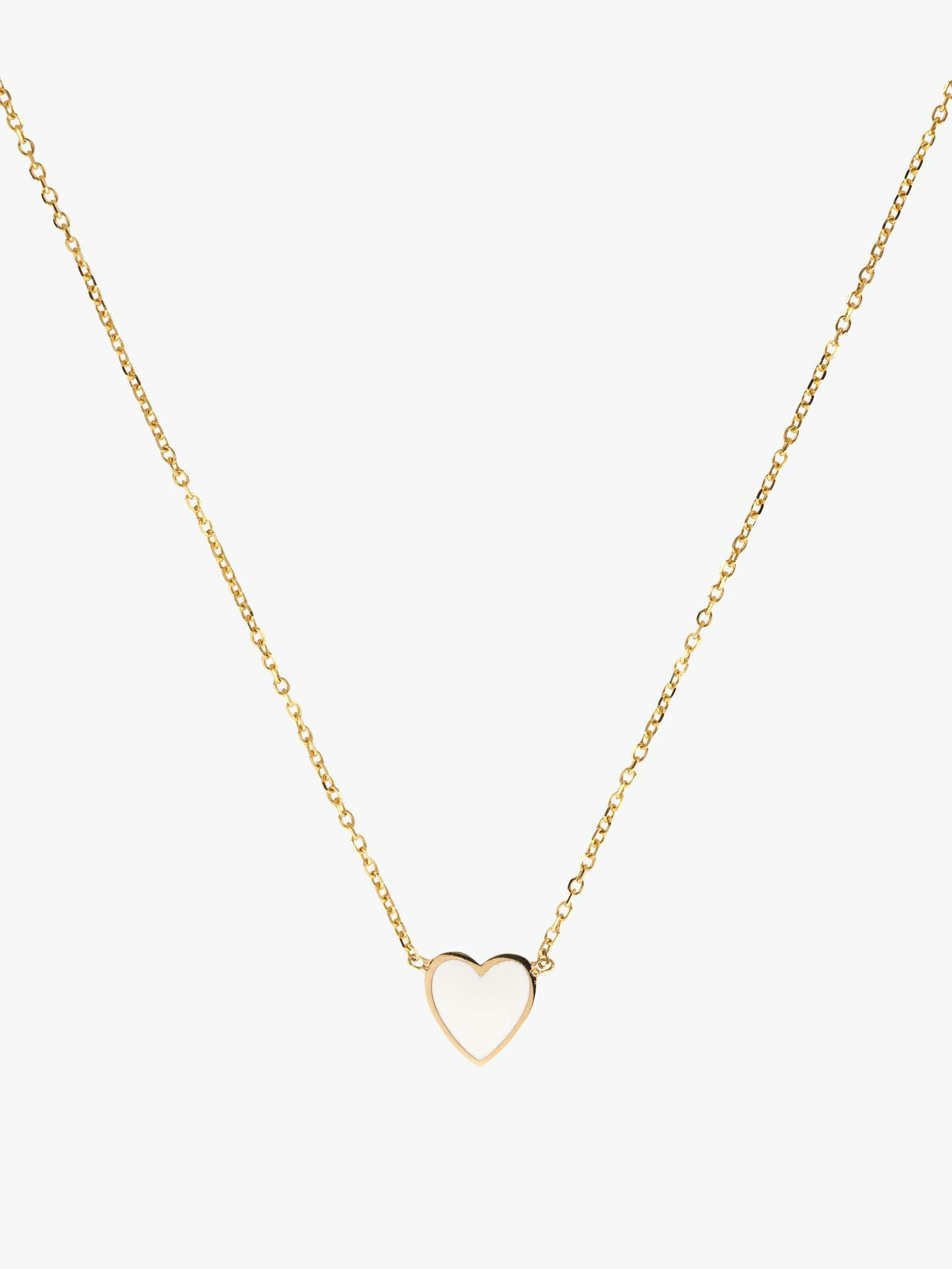 Mini enamel heart necklace photo 1