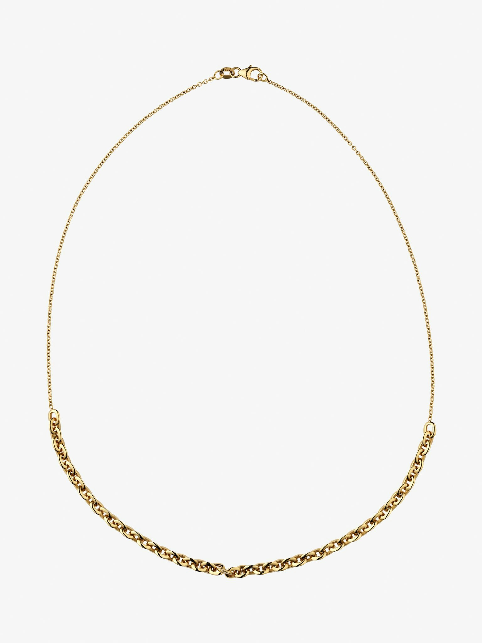 Mixed knife edge oval link cable chain photo 1