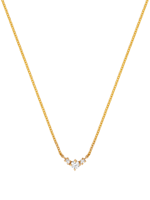 Eclat diamond triple v chain necklace photo