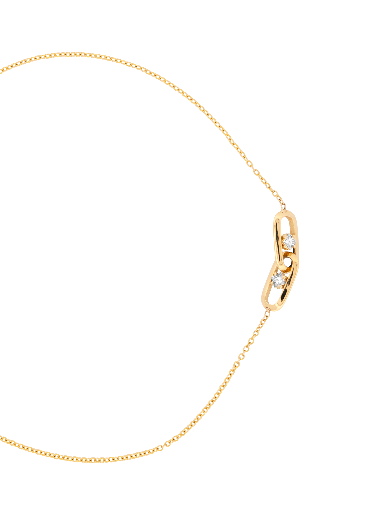 Princess cut diamond linked bracelet photo 3