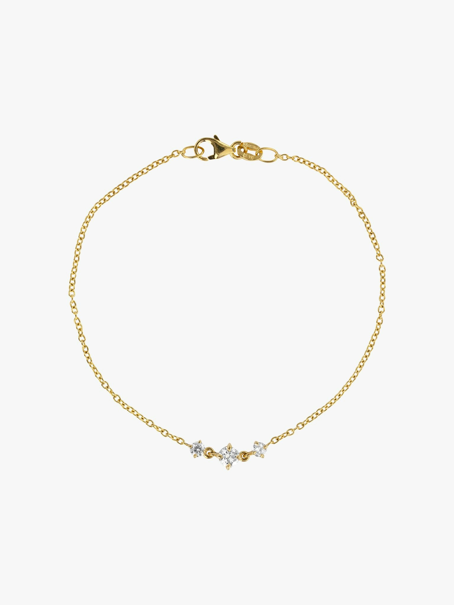 Eclat diamond cable chain bracelet photo 1