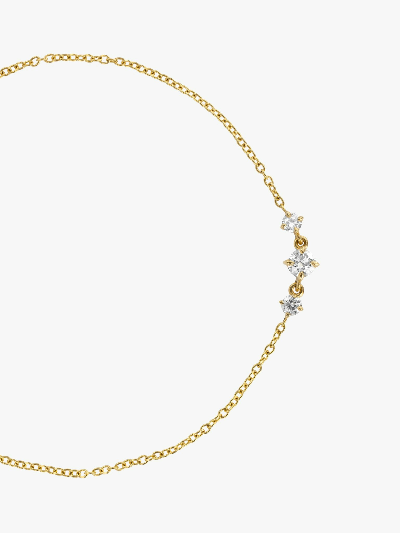 Eclat diamond cable chain bracelet photo 3