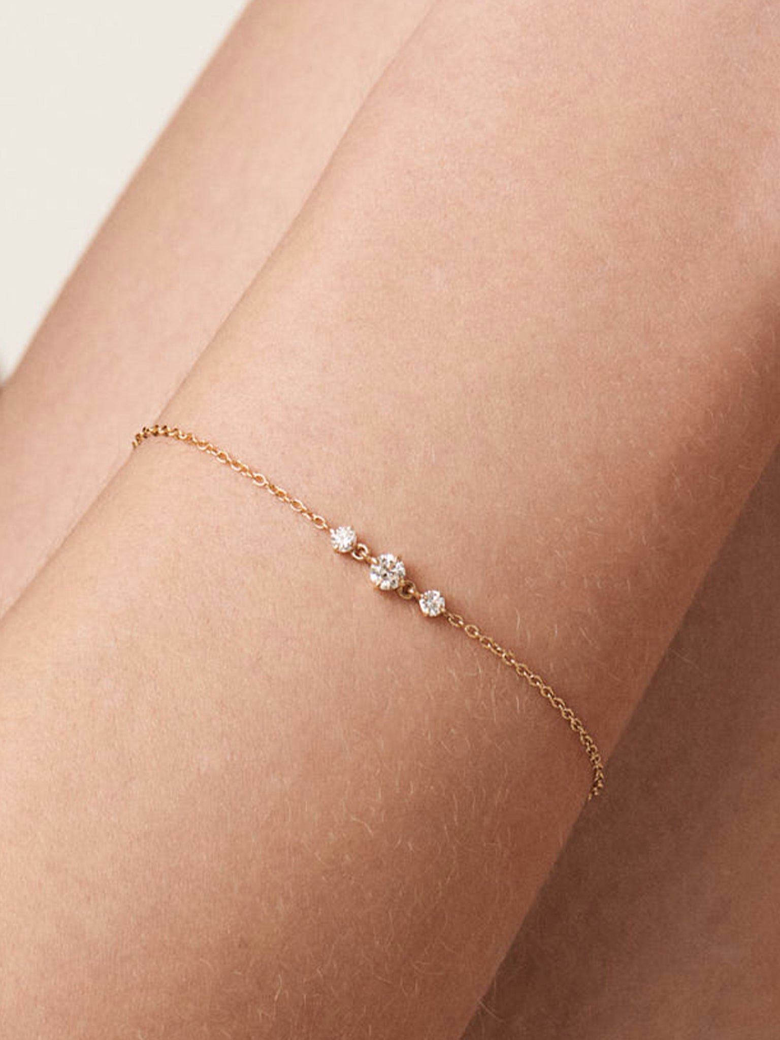 Eclat diamond cable chain bracelet photo 2