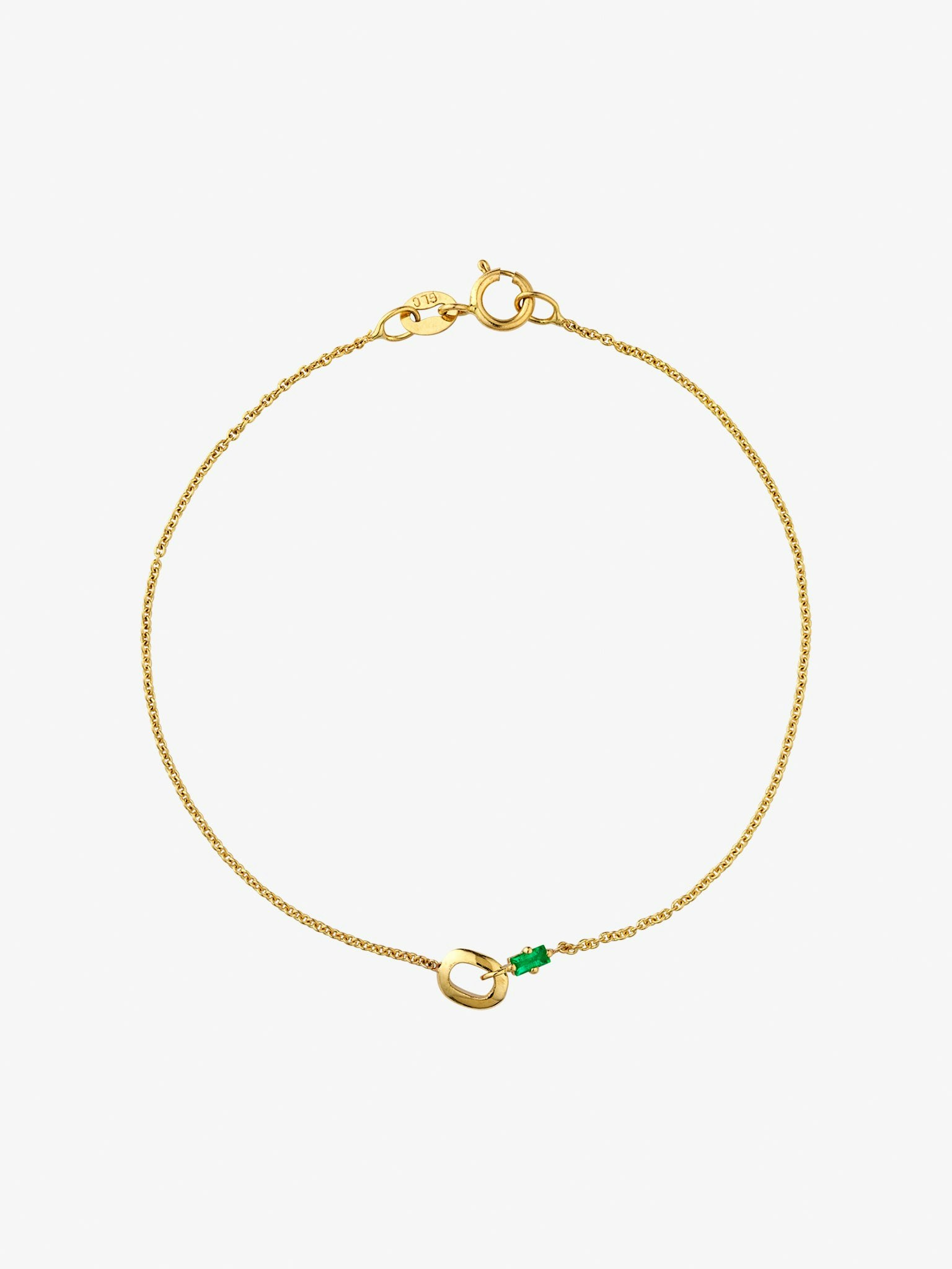 XS link baguette emerald bracelet photo 1
