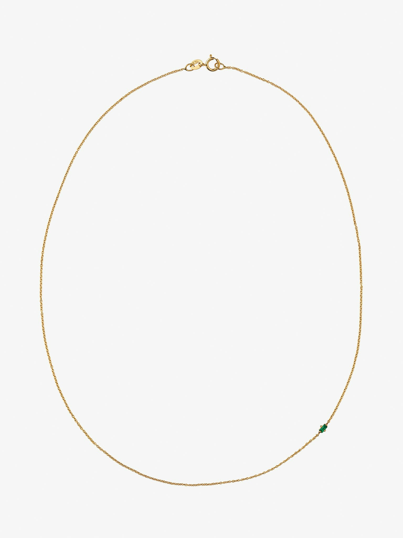 Floating baguette emerald necklace photo 1