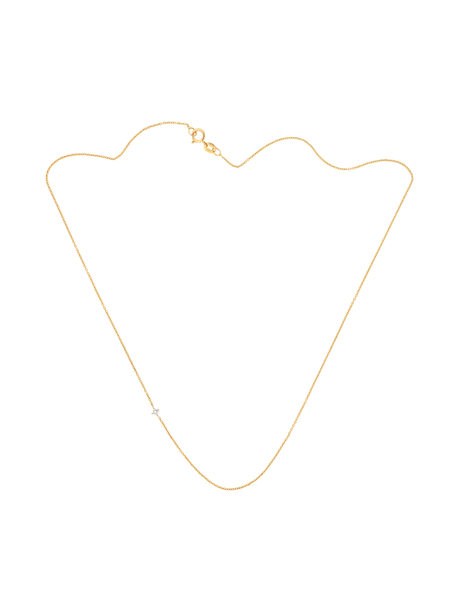 Floating round diamond necklace photo 1