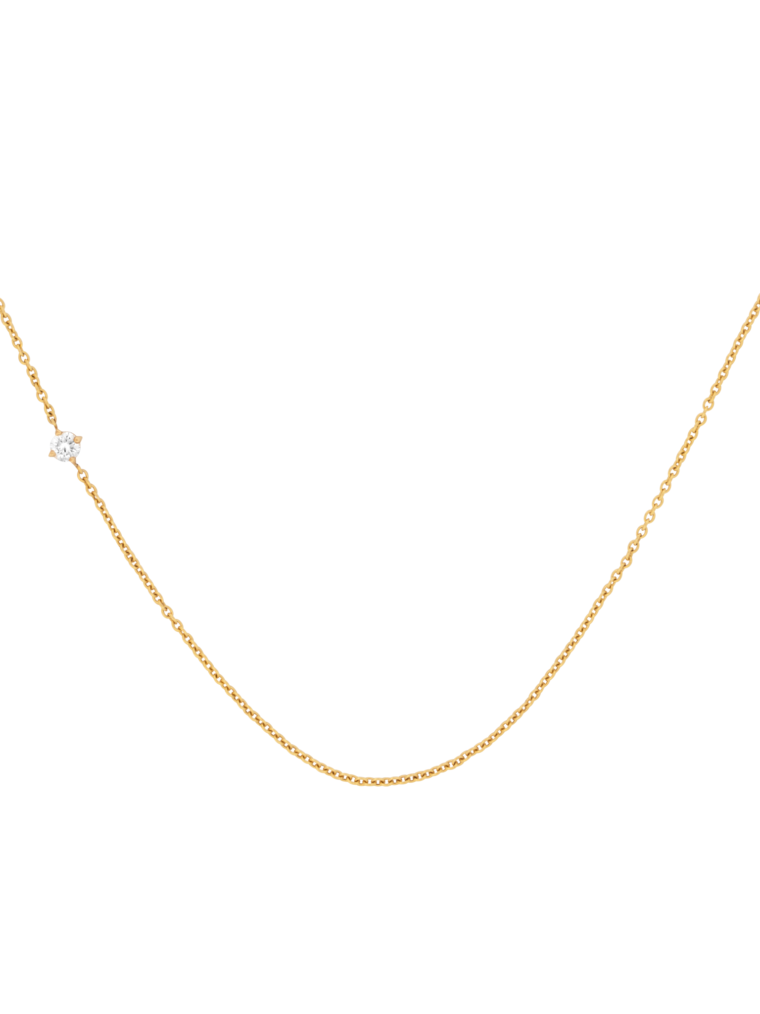 Floating round diamond necklace photo 3
