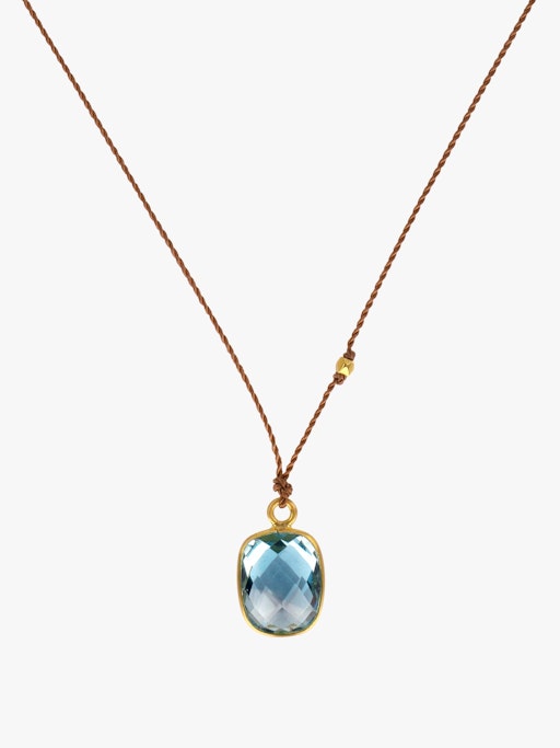 Blue topaz pendant necklace photo