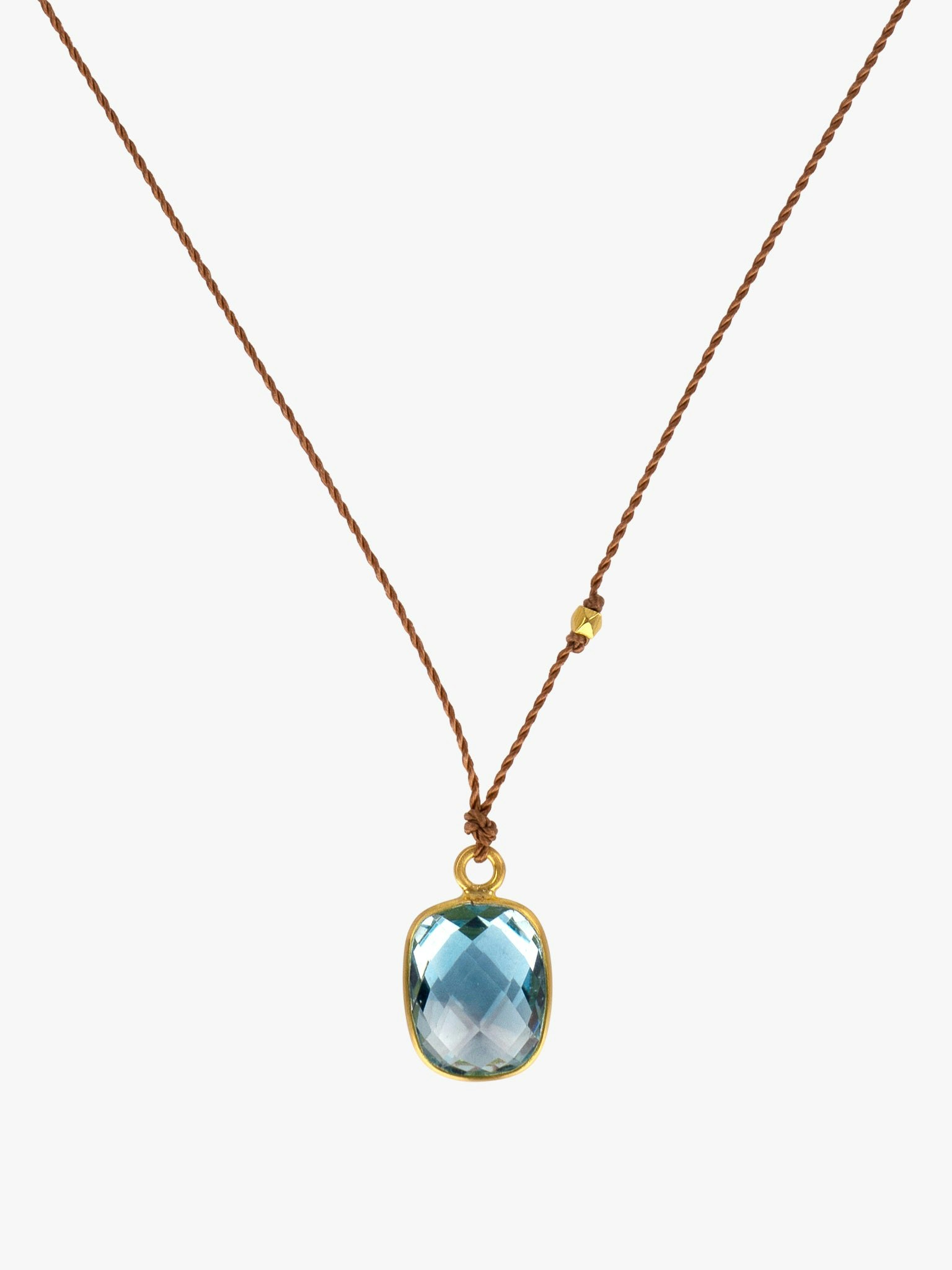 Blue topaz pendant necklace photo 1