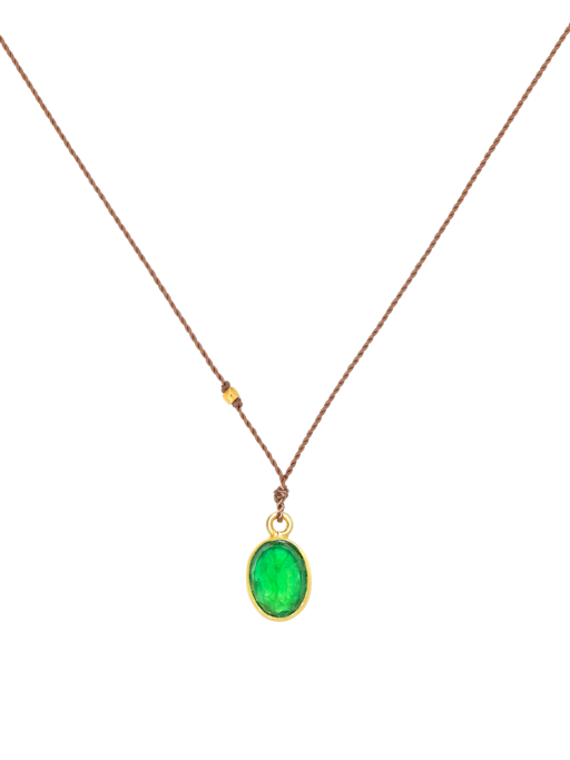 Small emerald pendant necklace photo