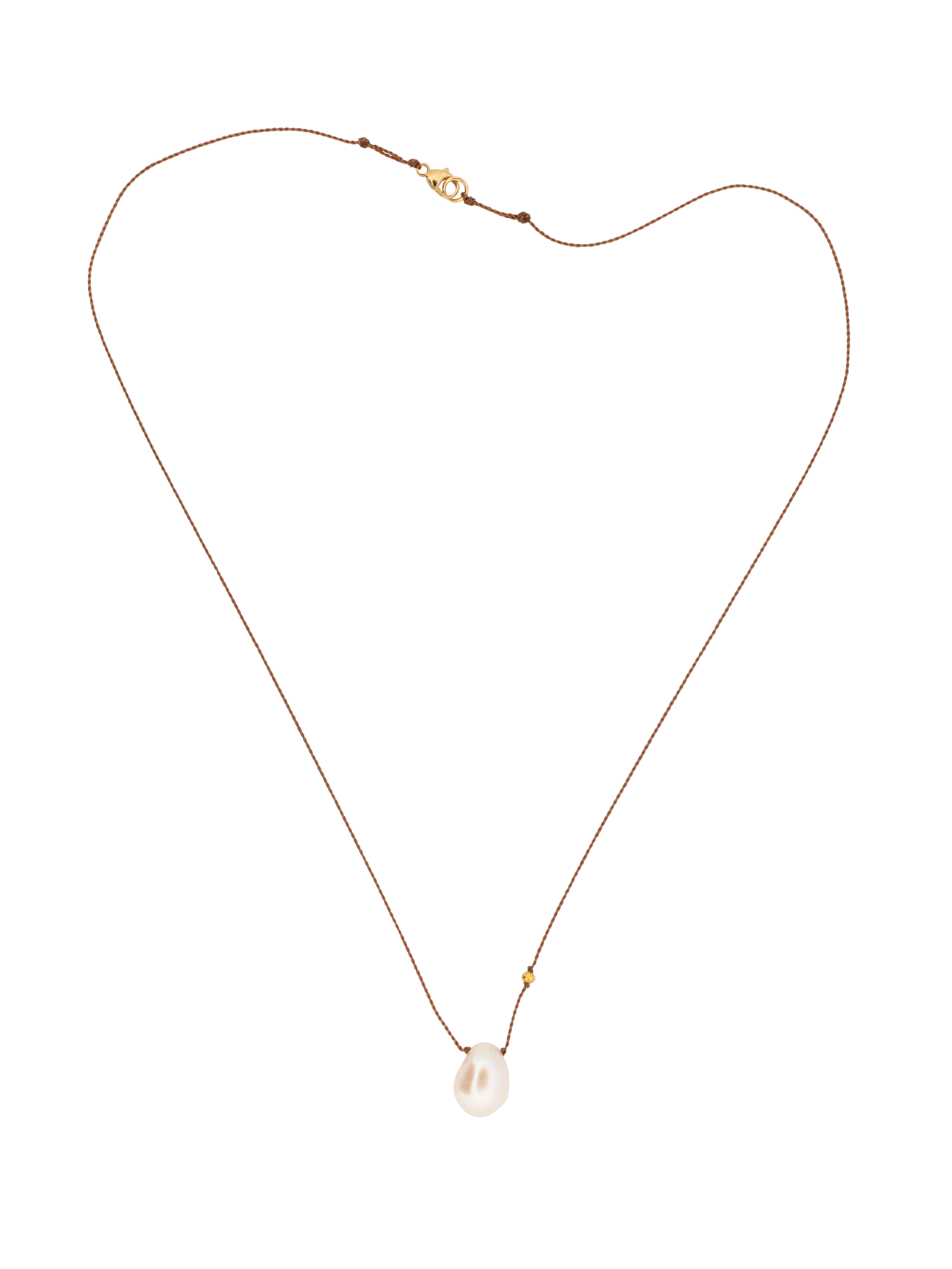 Pearl and gold bead necklace photo 3