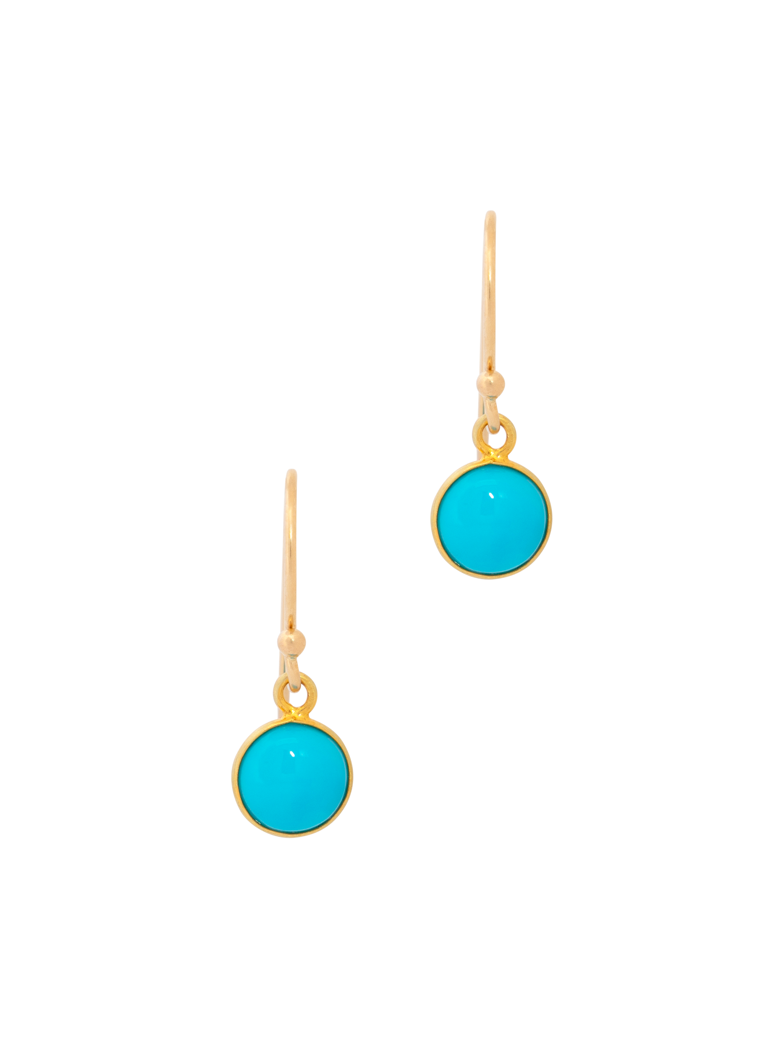 Small sleeping beauty turquoise round earrings video