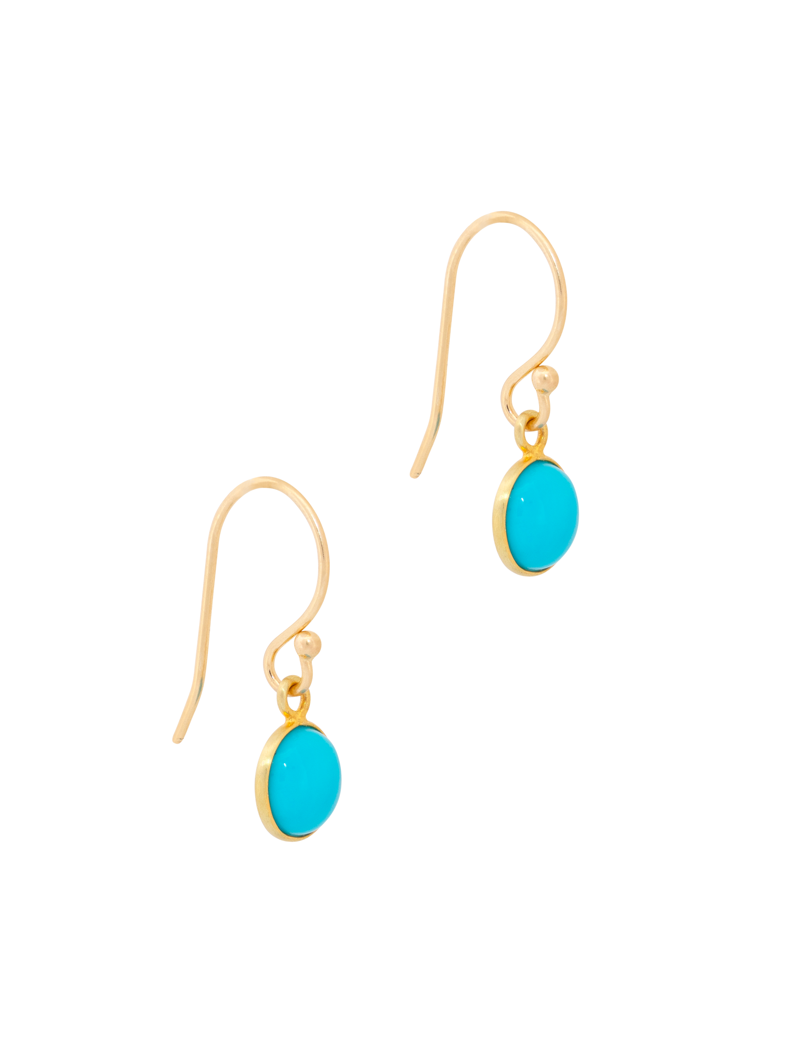 Small sleeping beauty turquoise round earrings photo 3