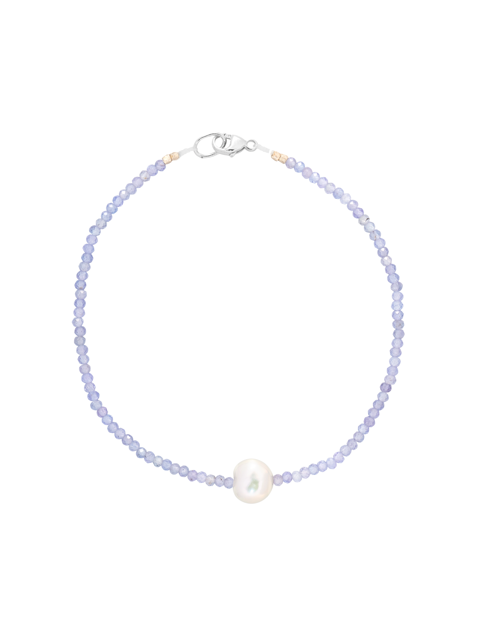 Tanzanite and pearl beaded bracelet photo 1