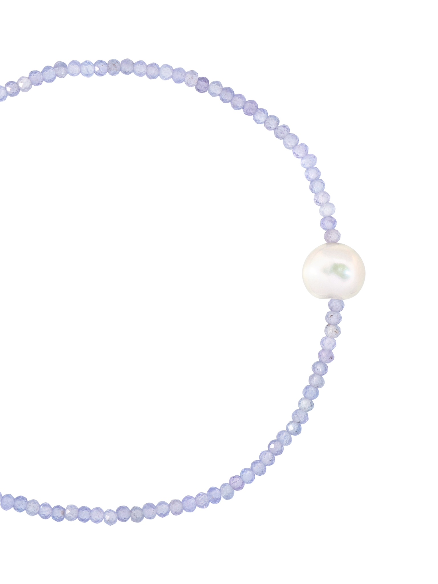 Tanzanite and pearl beaded bracelet photo 3