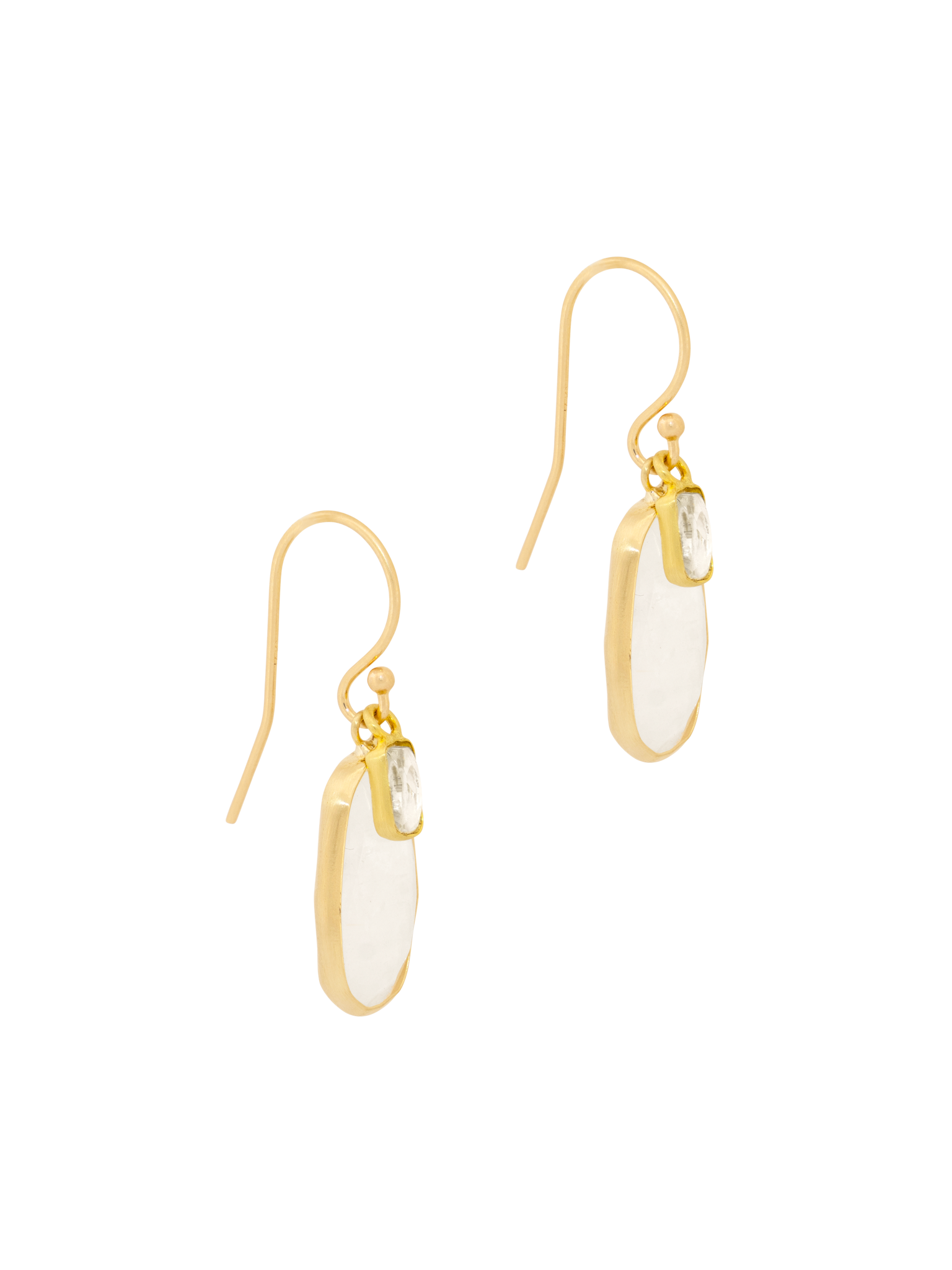 Rainbow moonstone double earrings photo 3
