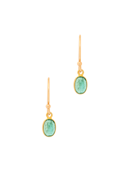 Tiny emeralds earrings photo