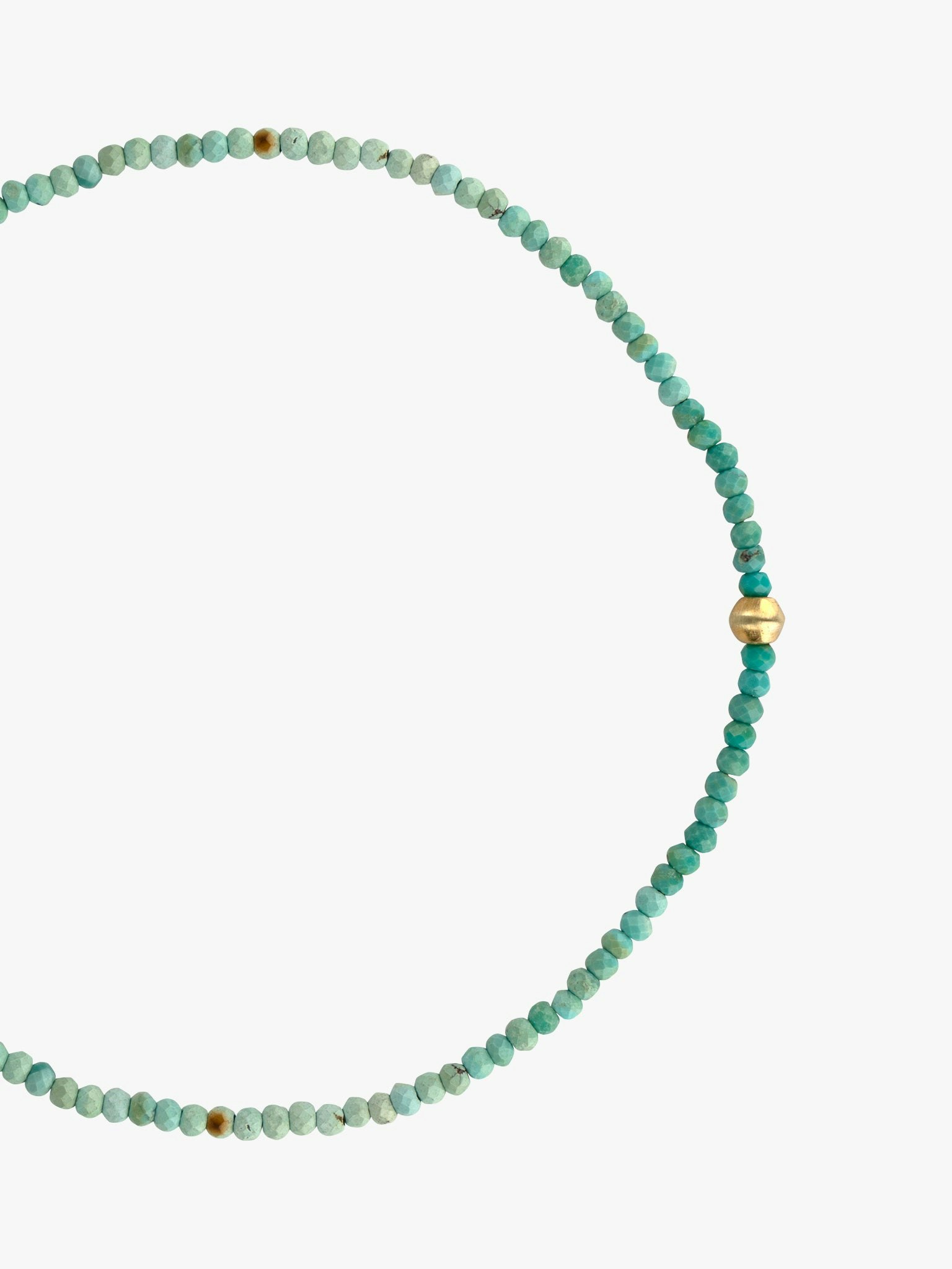 Ombre turquoise and gold beaded bracelet photo 3