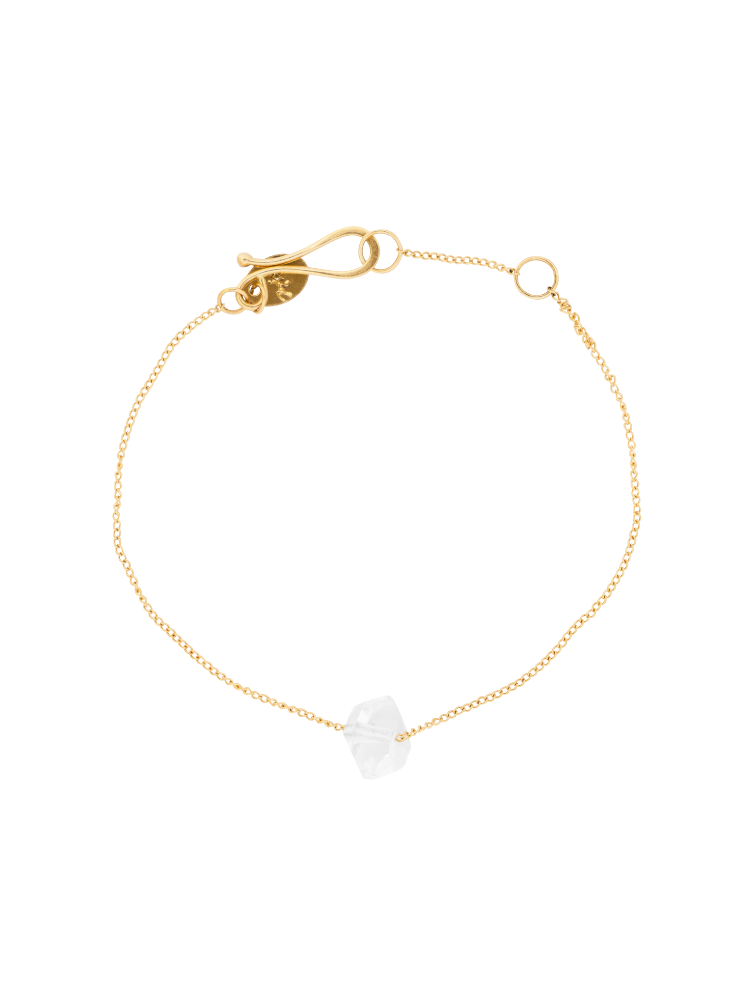 Floating herkimer diamond chain bracelet photo 1