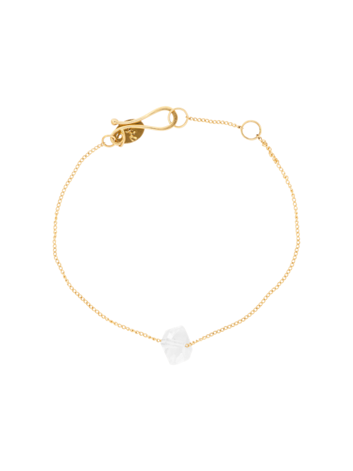 Floating herkimer diamond chain bracelet photo