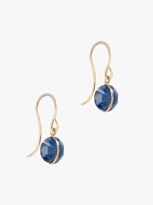 Blue sapphire drop earrings photo