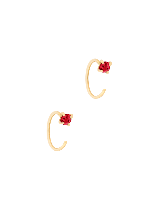 Gemstone hug earrings photo