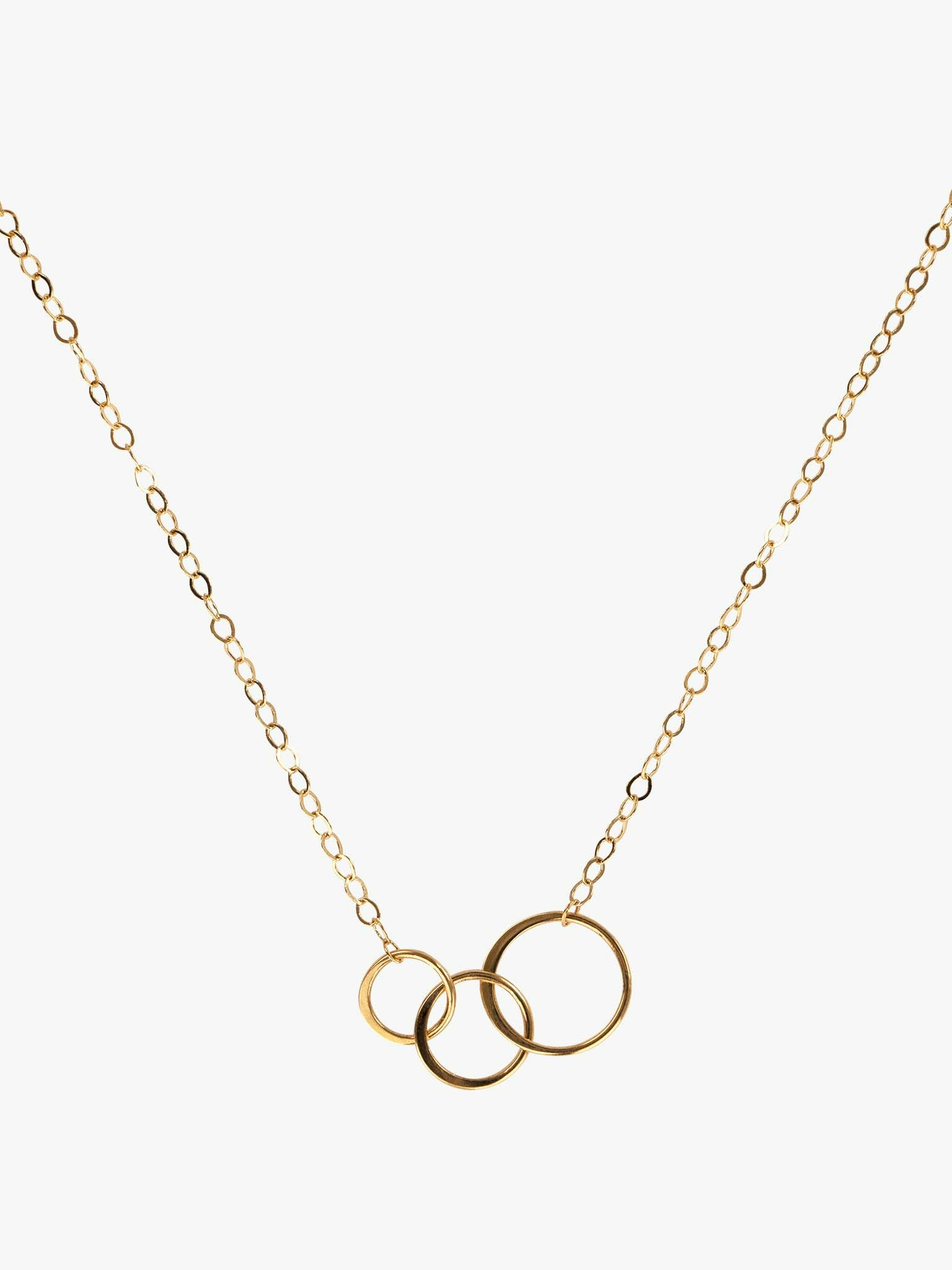 Graduated trio circle necklace photo 1