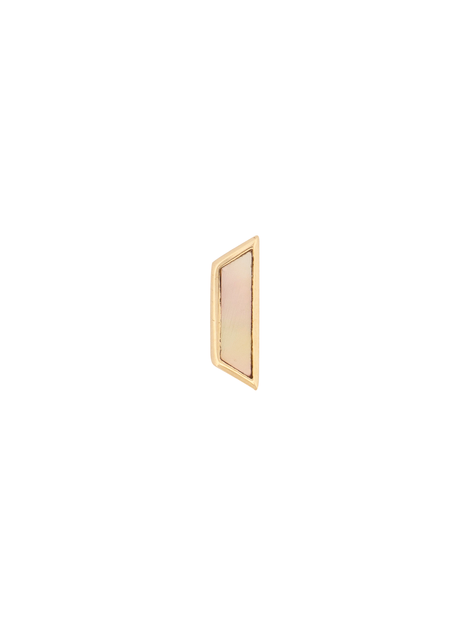Mother of pearl trapezoid stud photo 1