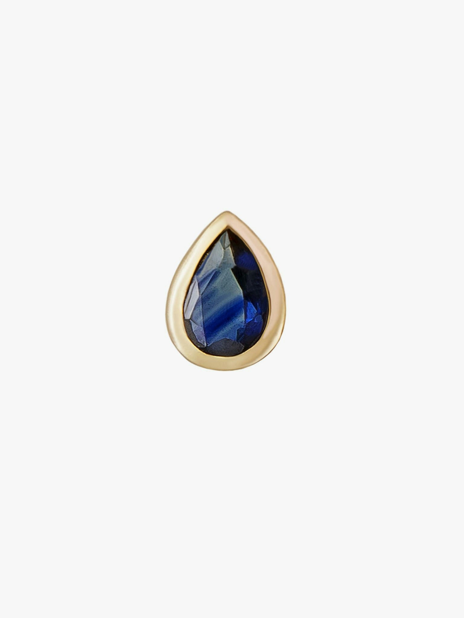 Mini bezel set pear stud photo 1