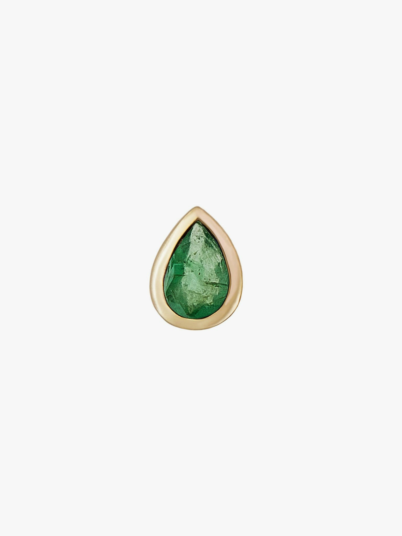 Mini bezel set pear stud photo 9