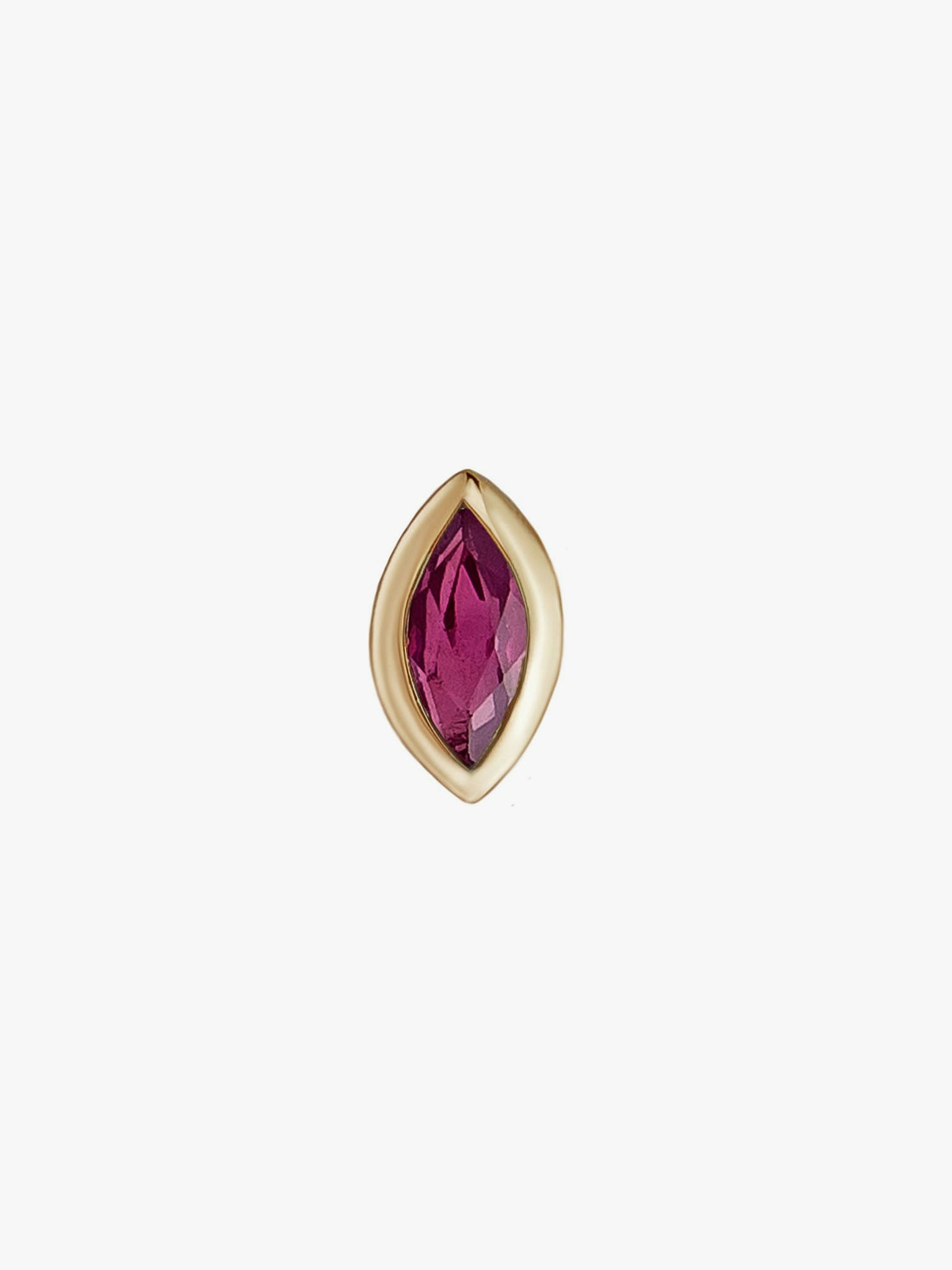 Mini bezel set marquise stud photo 1