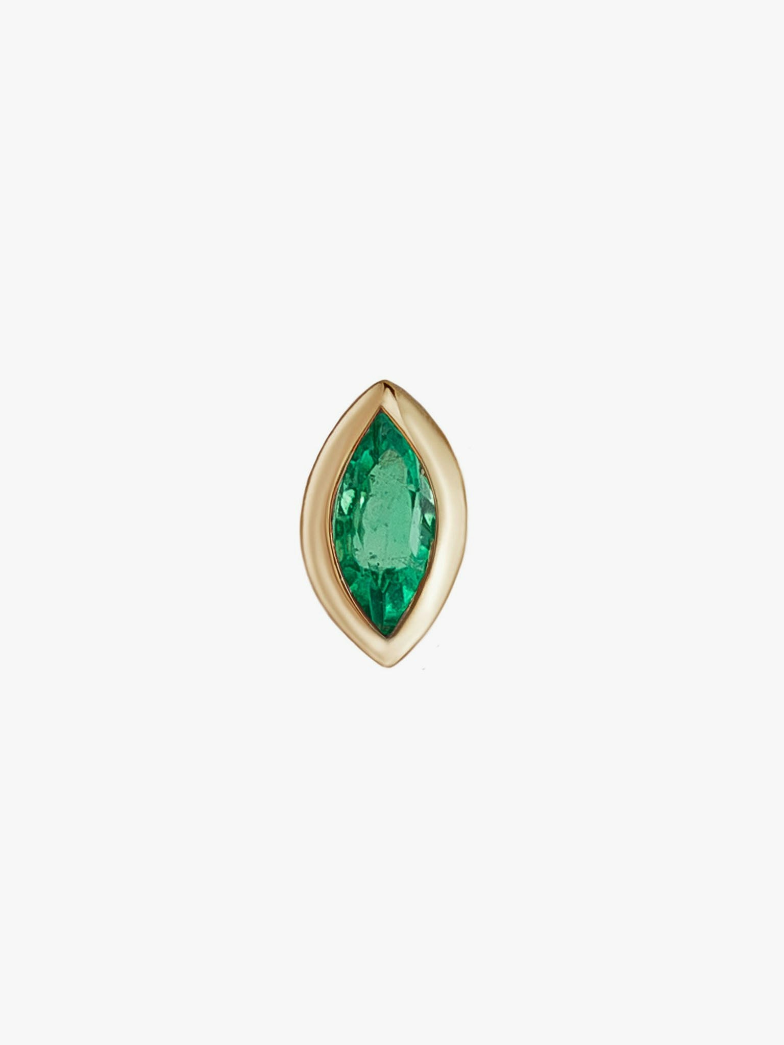 Mini bezel set marquise stud photo 3