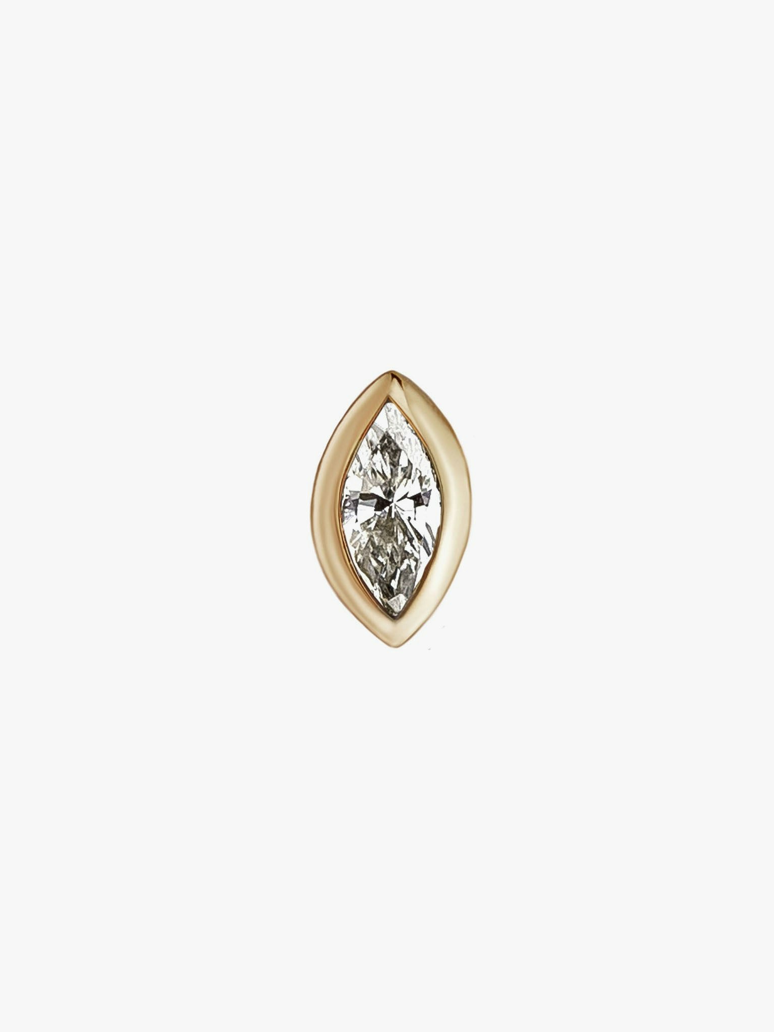 Mini bezel set marquise stud photo 4