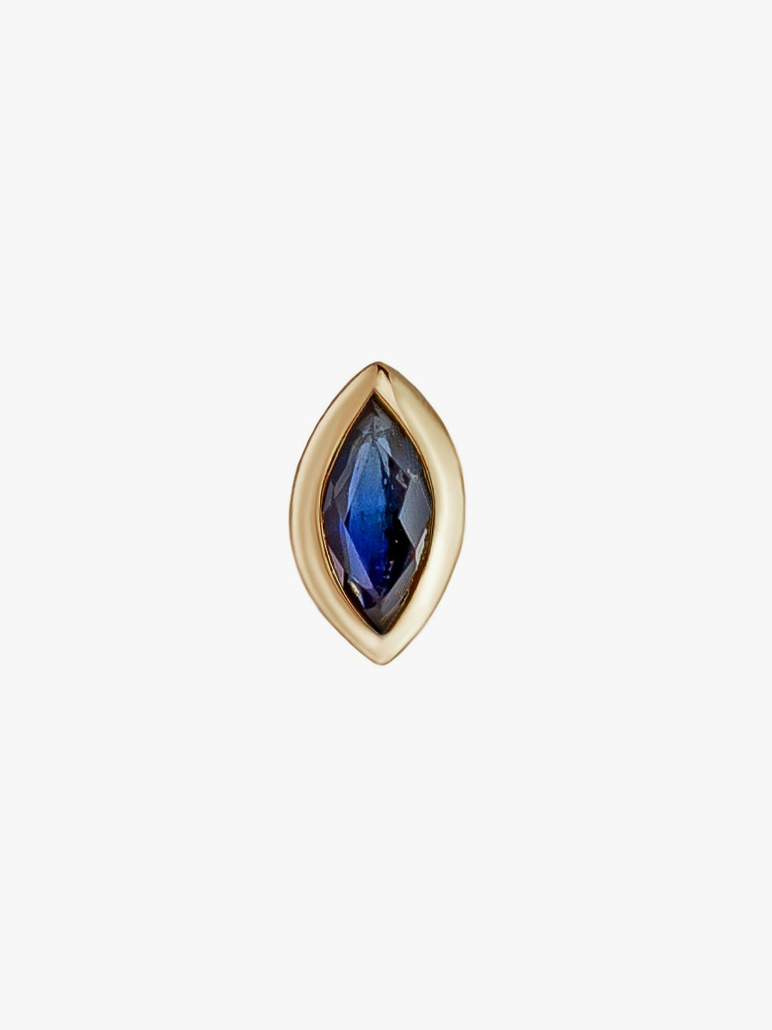 Mini bezel set marquise stud photo 5