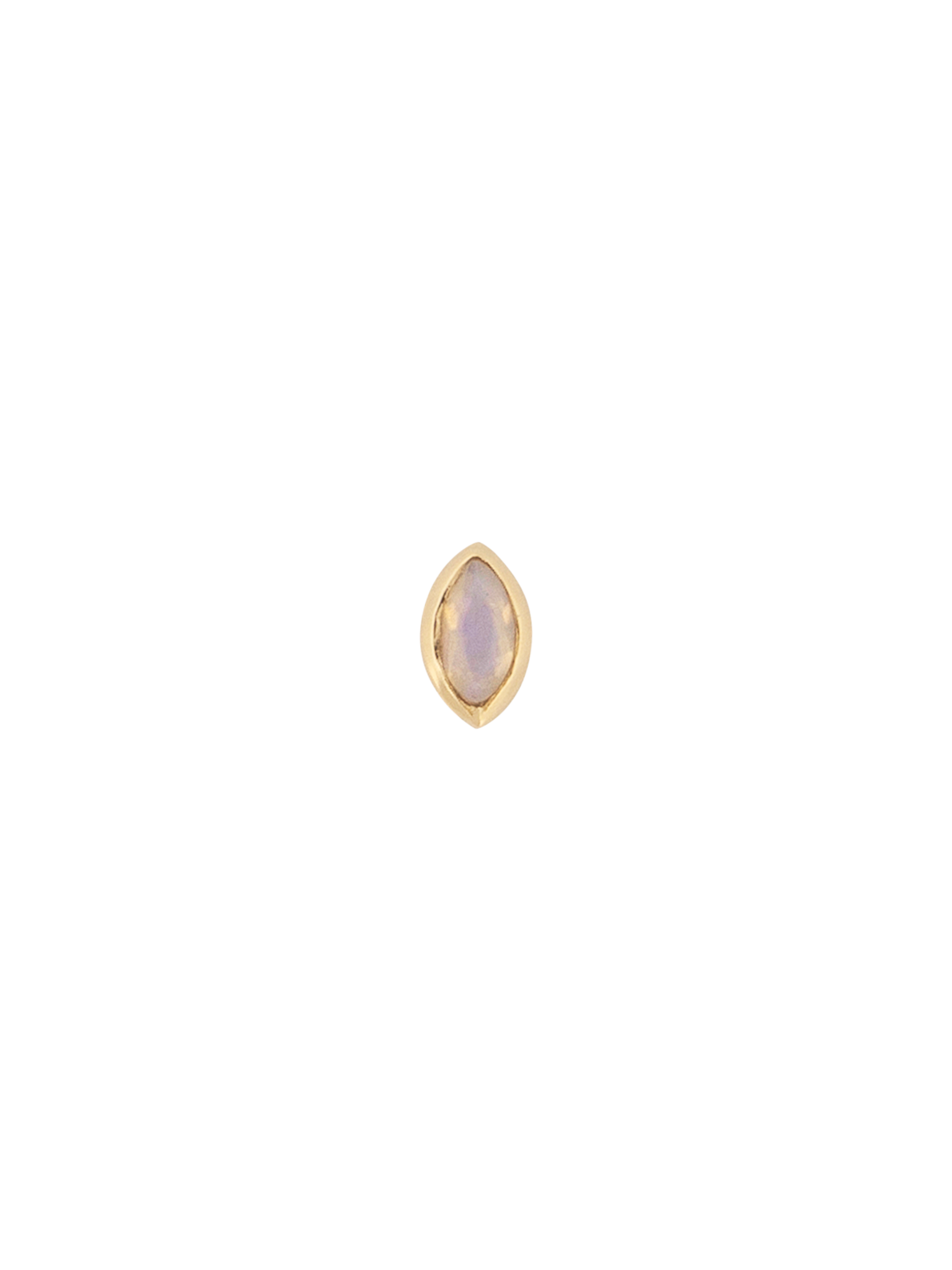 Mini bezel set marquise stud photo 6