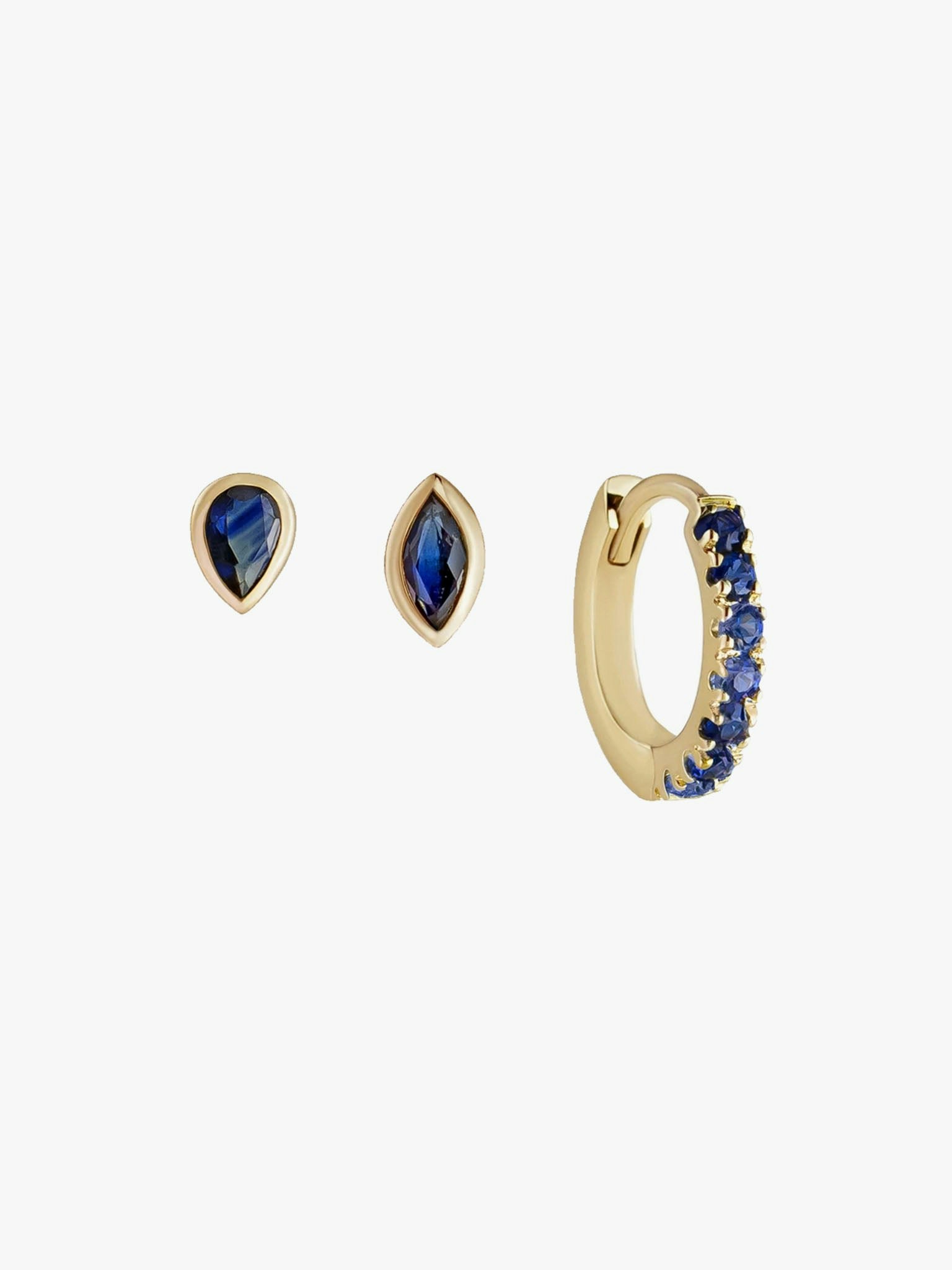 Mini bezel set marquise stud photo 10